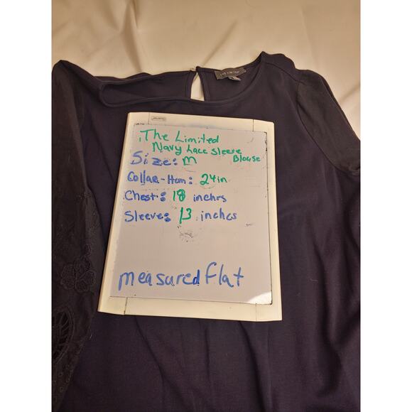 The Limited | Lace Sleeve Pullover | Size M ✨ Dark Navy, Comfortable & Chic - Picture 6 of 6